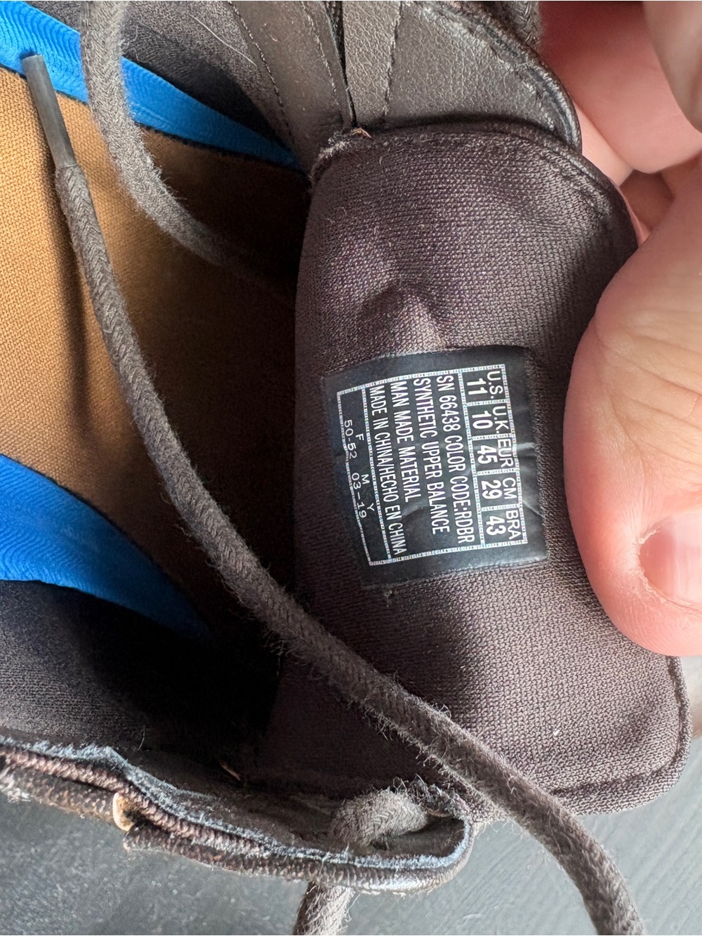 Skechers Men's Brown Sneakers with Blue Accents